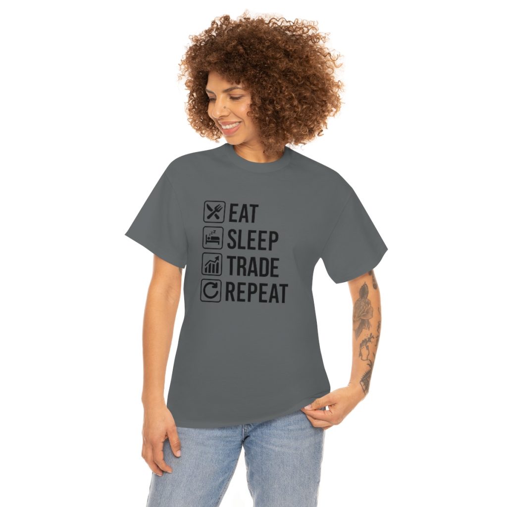 Eat Sleep Trade Repeat - Tshirt Men's  Heavy Cotton Tee - Image 37
