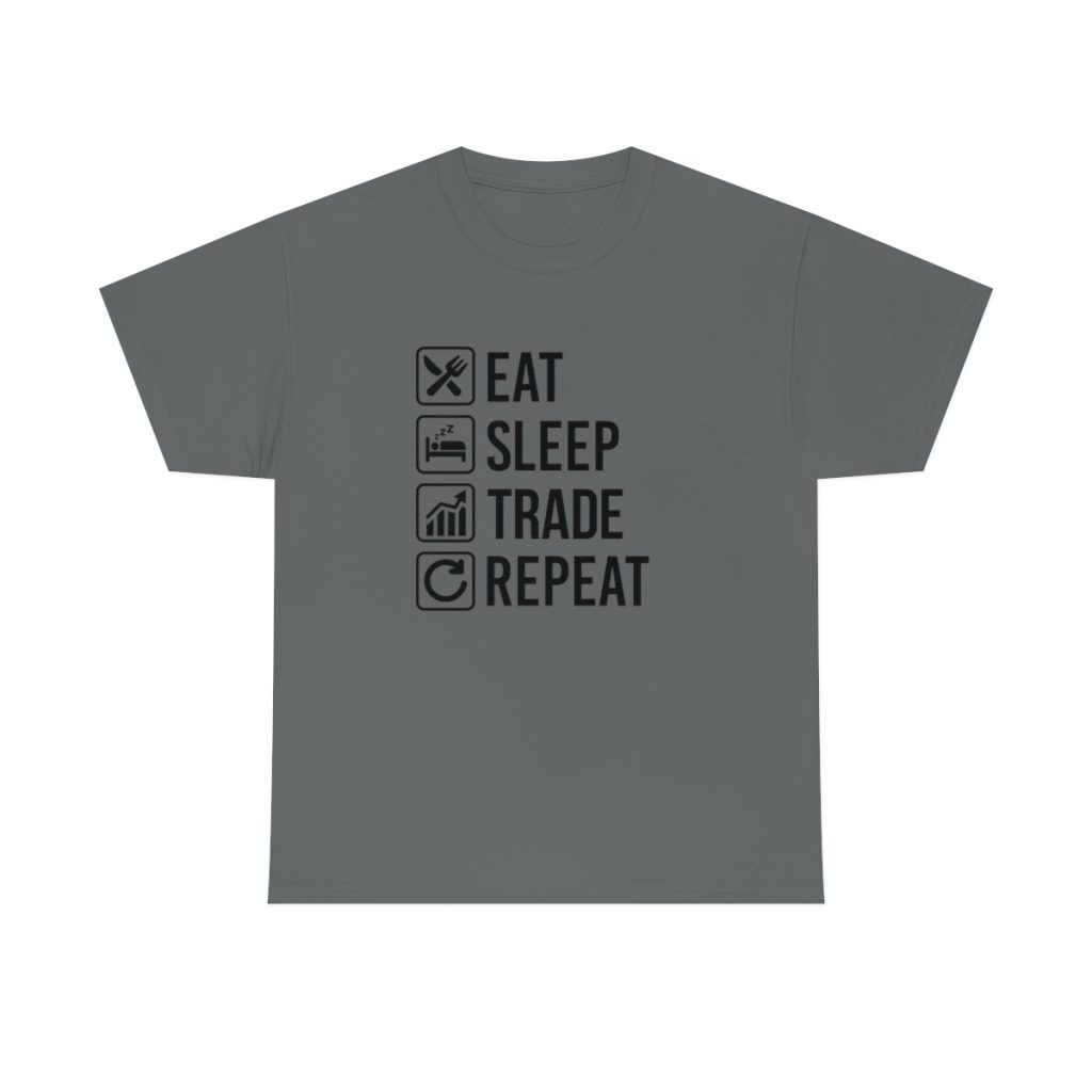 Eat Sleep Trade Repeat - Tshirt Men's  Heavy Cotton Tee - Image 36
