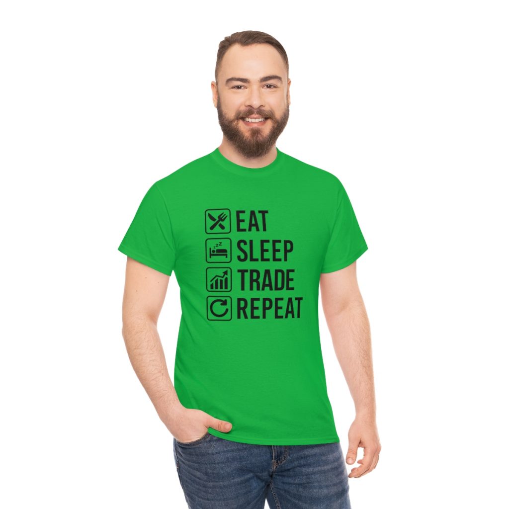 Eat Sleep Trade Repeat - Tshirt Men's  Heavy Cotton Tee - Image 29