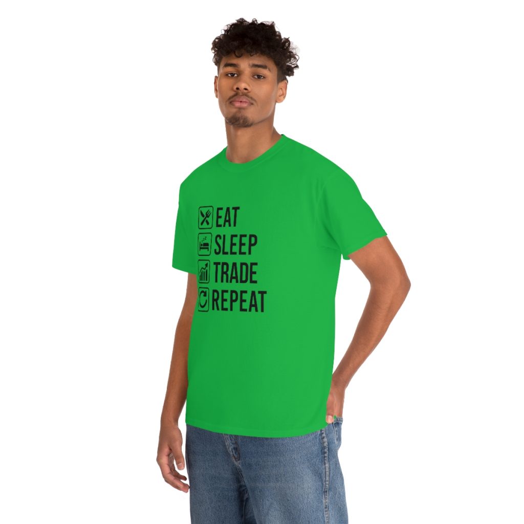 Eat Sleep Trade Repeat - Tshirt Men's  Heavy Cotton Tee - Image 30
