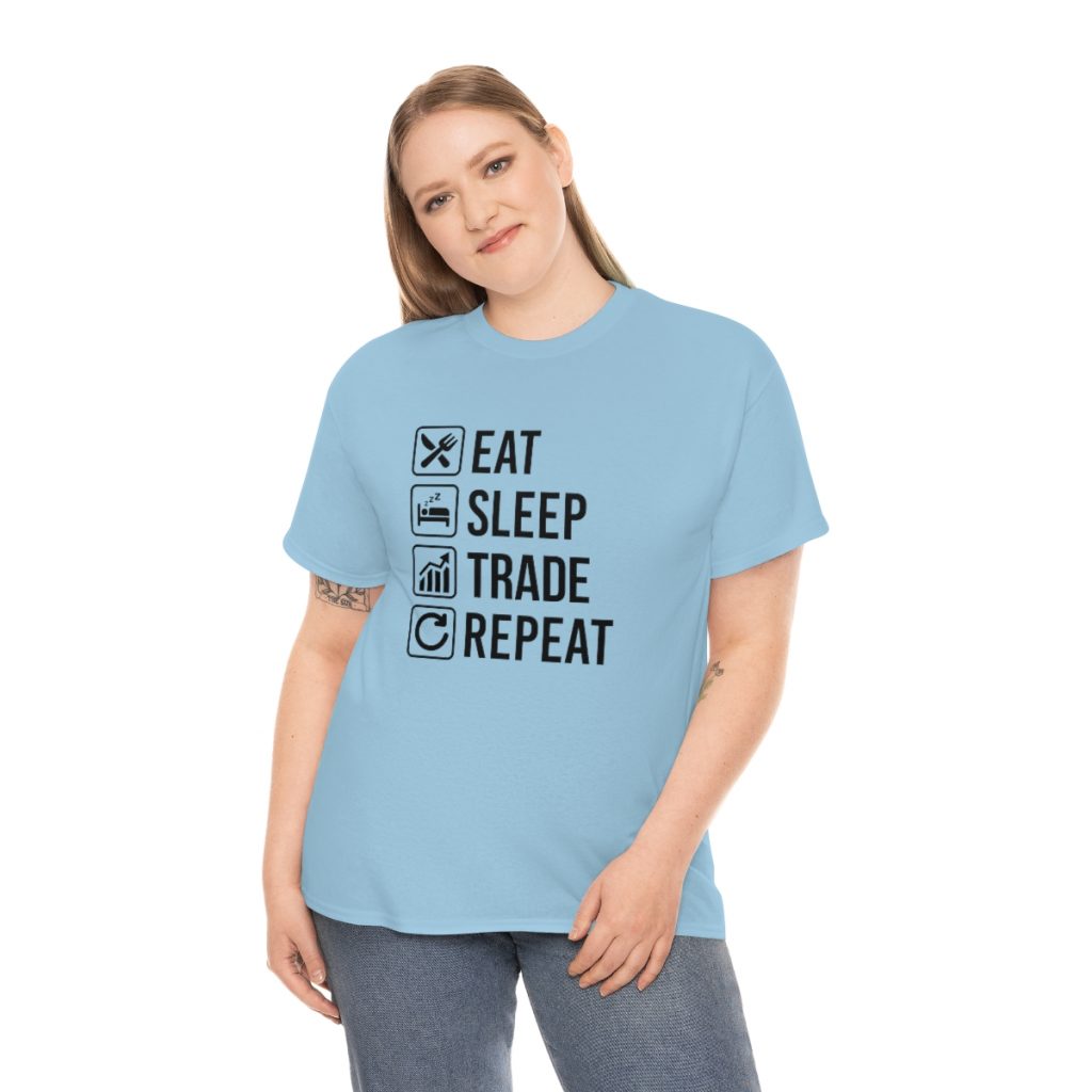Eat Sleep Trade Repeat - Tshirt Men's  Heavy Cotton Tee - Image 33
