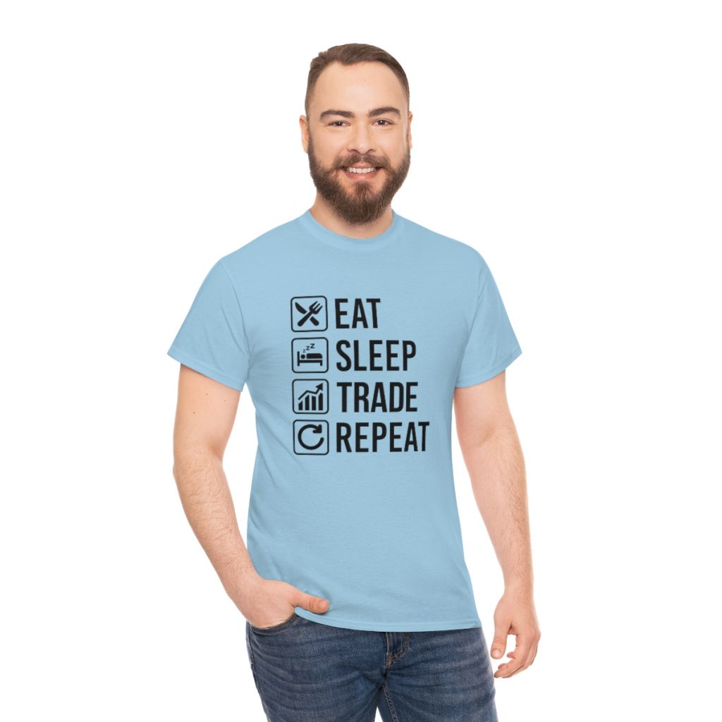 Eat Sleep Trade Repeat - Tshirt Men's  Heavy Cotton Tee - Image 34