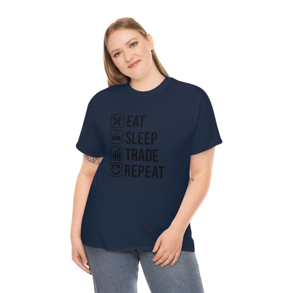 Eat Sleep Trade Repeat - Tshirt Men's  Heavy Cotton Tee - Image 48