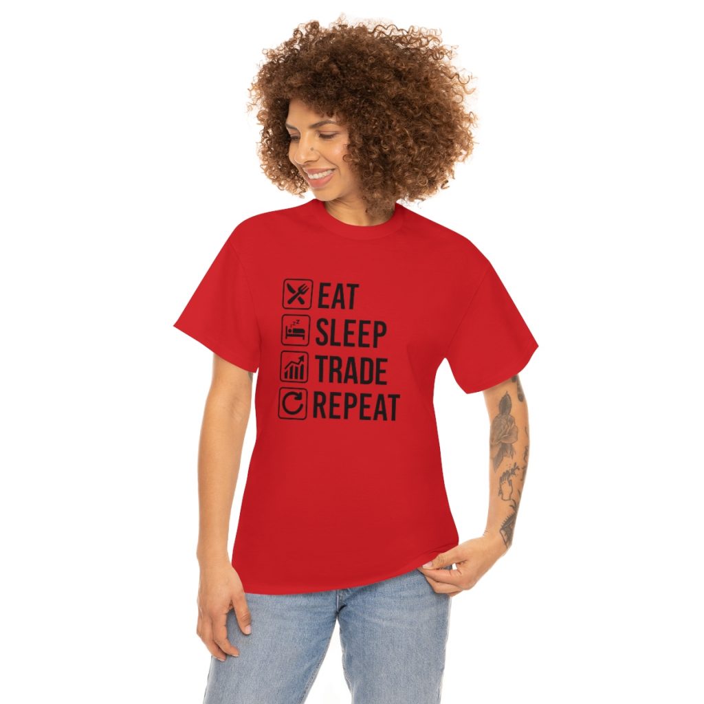 Eat Sleep Trade Repeat - Tshirt Men's  Heavy Cotton Tee - Image 52