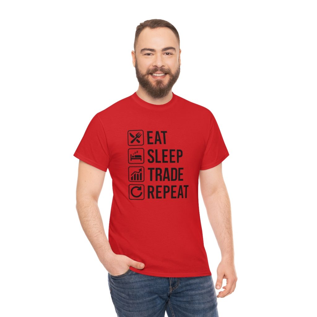 Eat Sleep Trade Repeat - Tshirt Men's  Heavy Cotton Tee - Image 54
