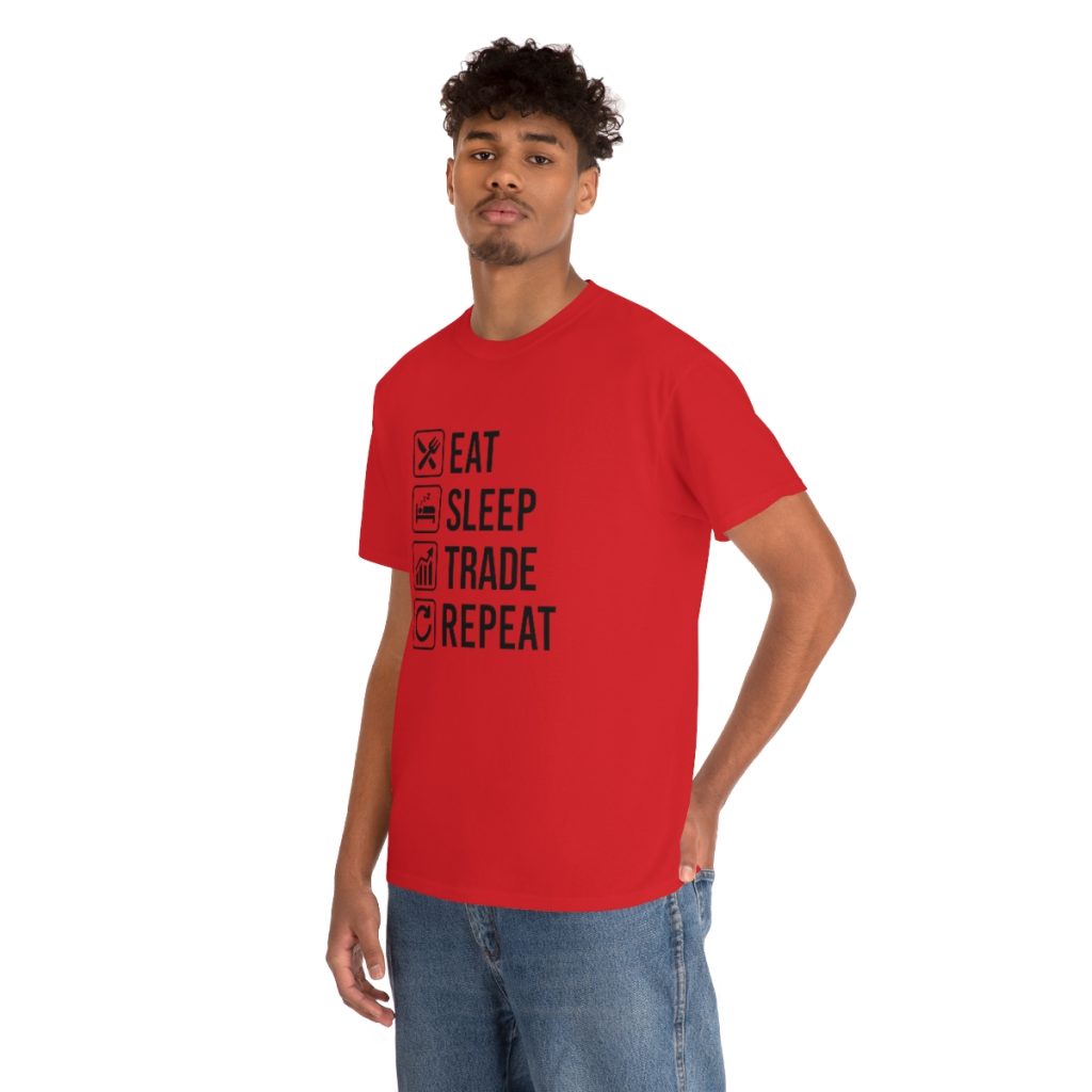 Eat Sleep Trade Repeat - Tshirt Men's  Heavy Cotton Tee - Image 55