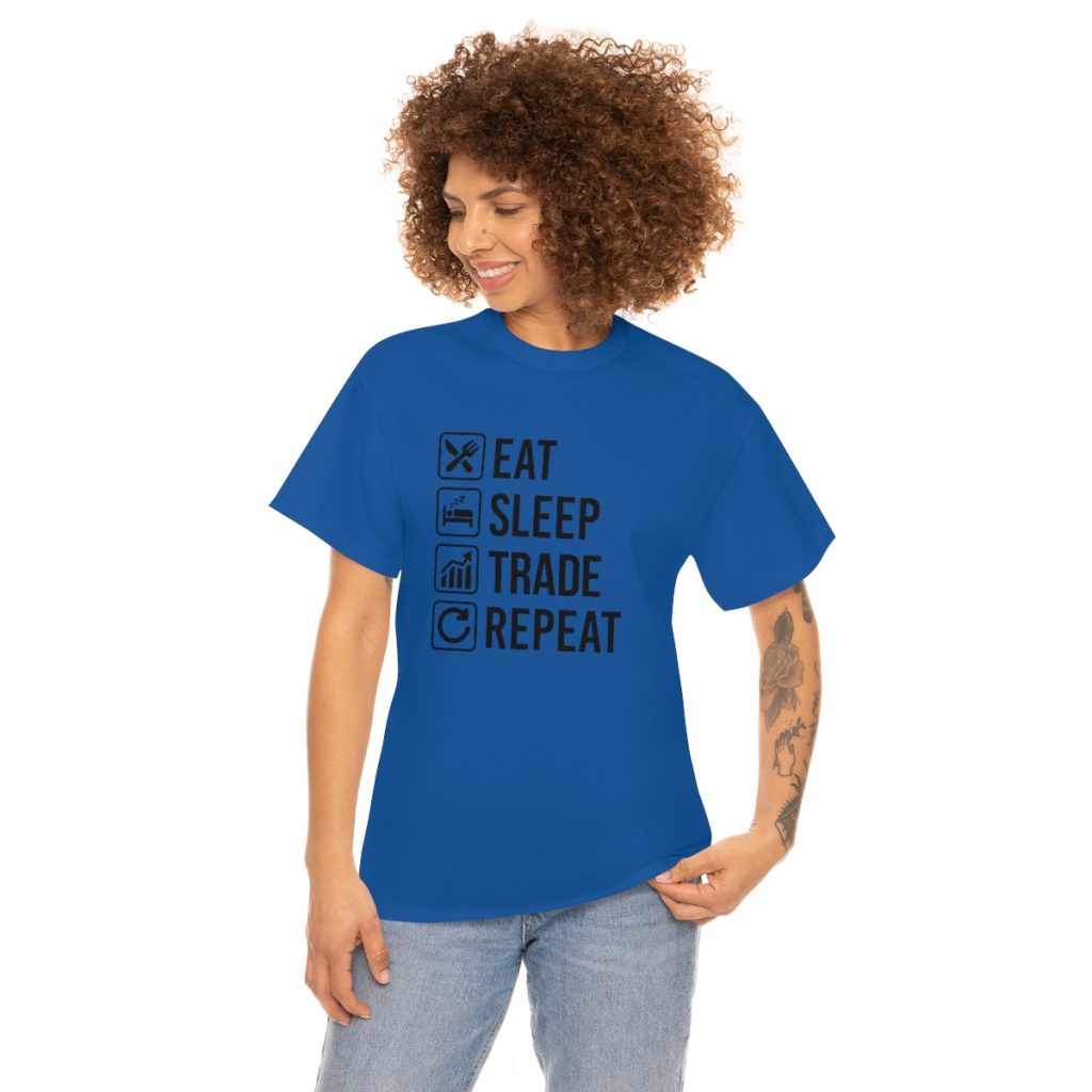 Eat Sleep Trade Repeat - Tshirt Men's  Heavy Cotton Tee - Image 42