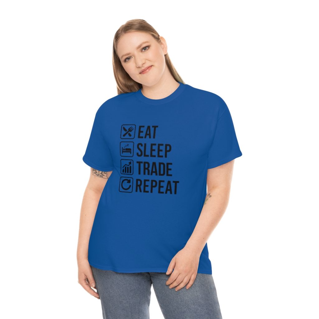 Eat Sleep Trade Repeat - Tshirt Men's  Heavy Cotton Tee - Image 43