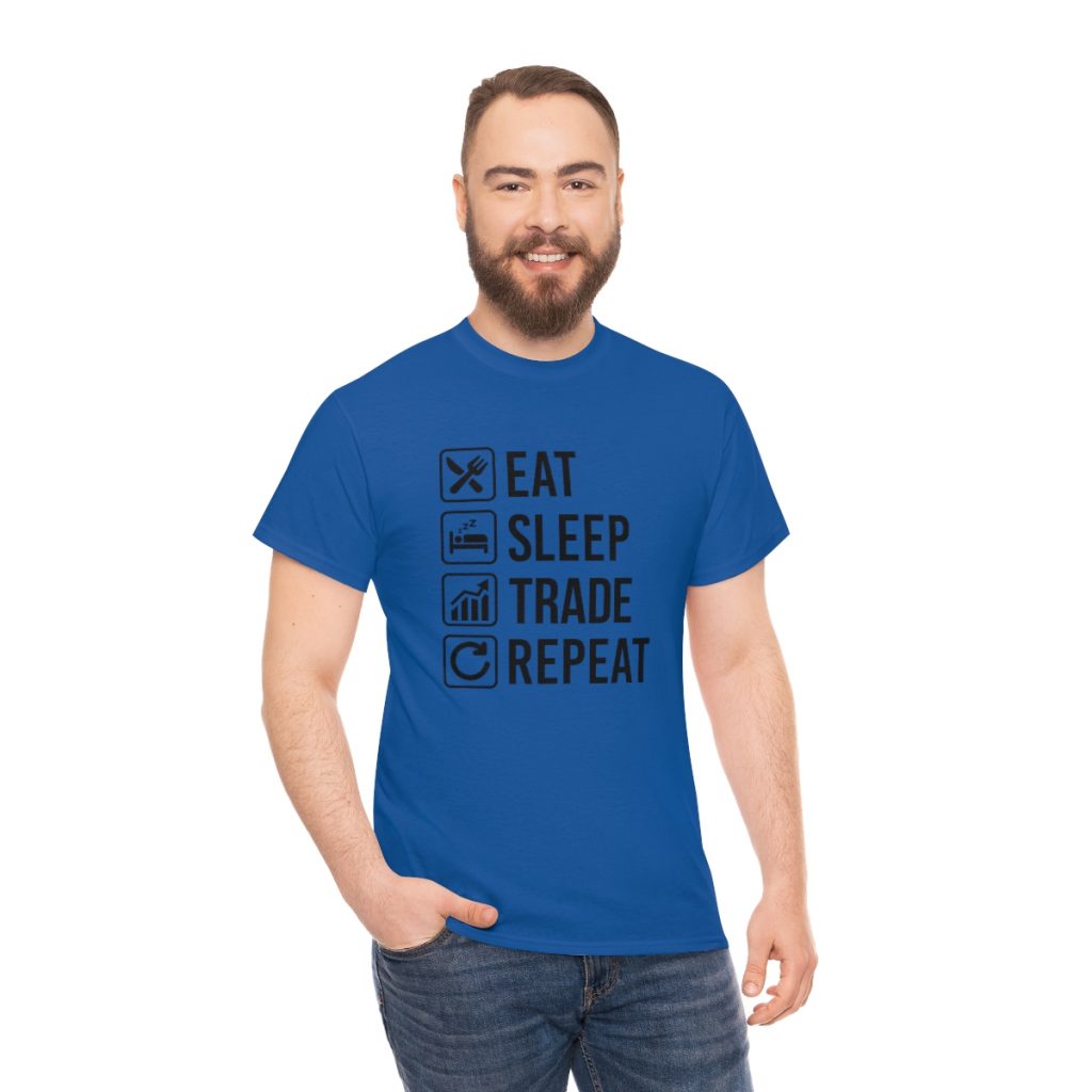 Eat Sleep Trade Repeat - Tshirt Men's  Heavy Cotton Tee - Image 44