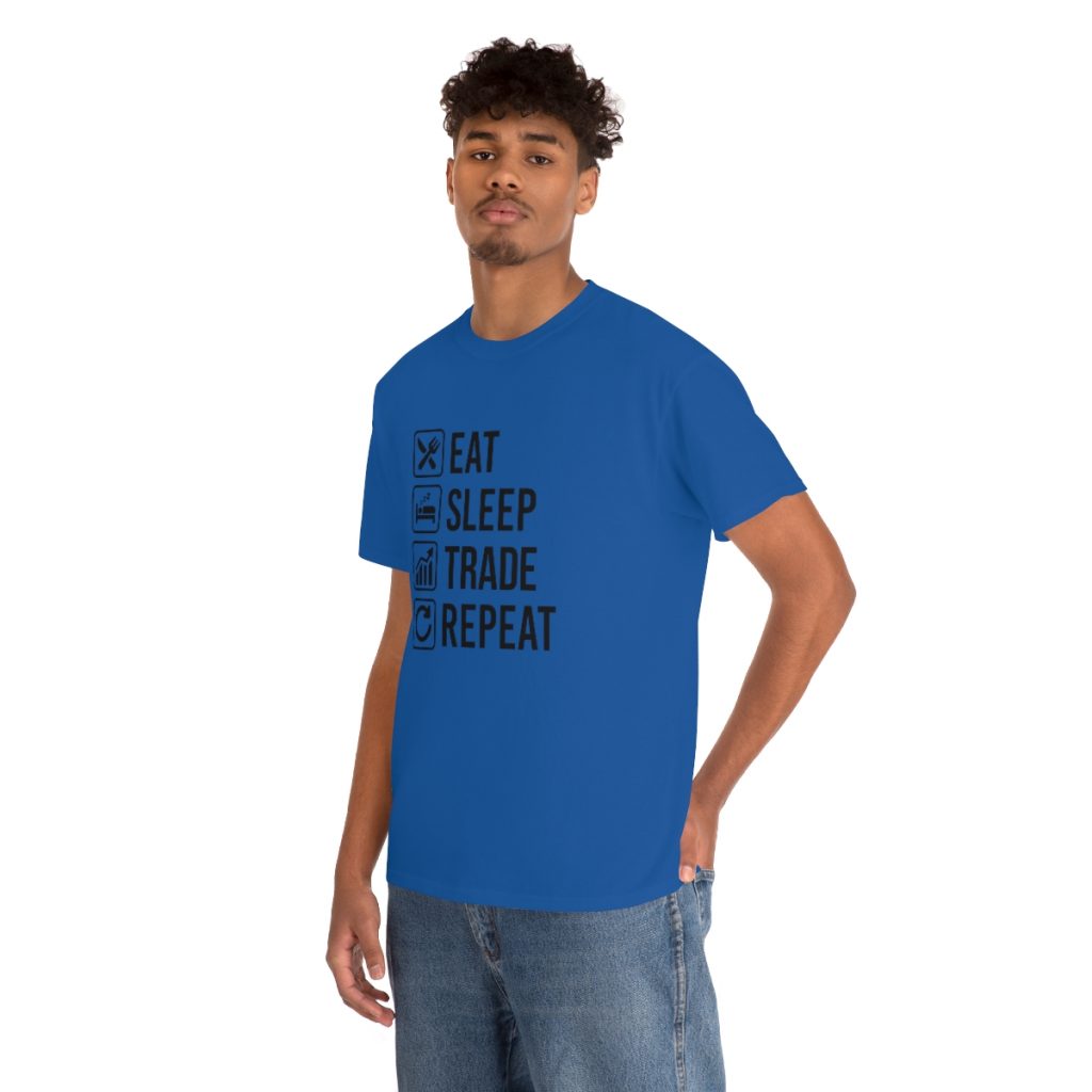 Eat Sleep Trade Repeat - Tshirt Men's  Heavy Cotton Tee - Image 45