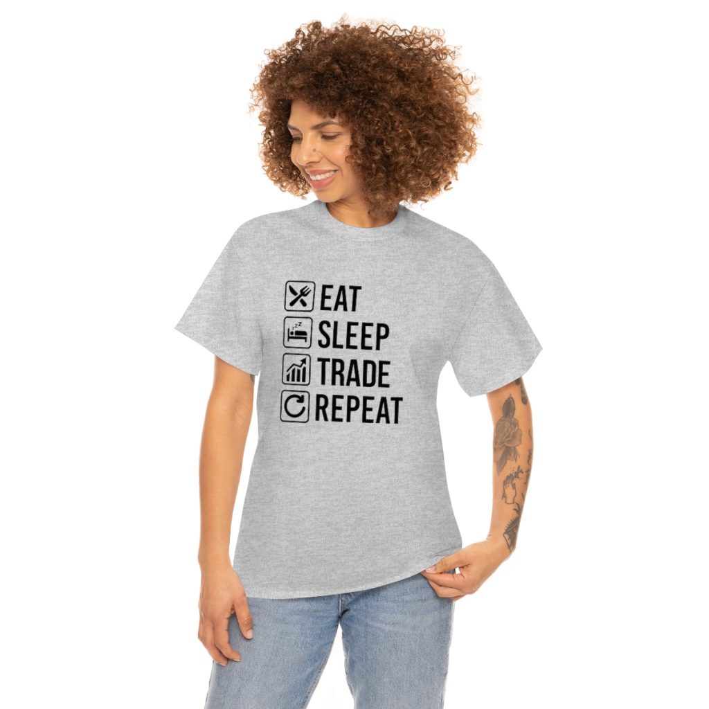 Eat Sleep Trade Repeat - Tshirt Men's  Heavy Cotton Tee - Image 2