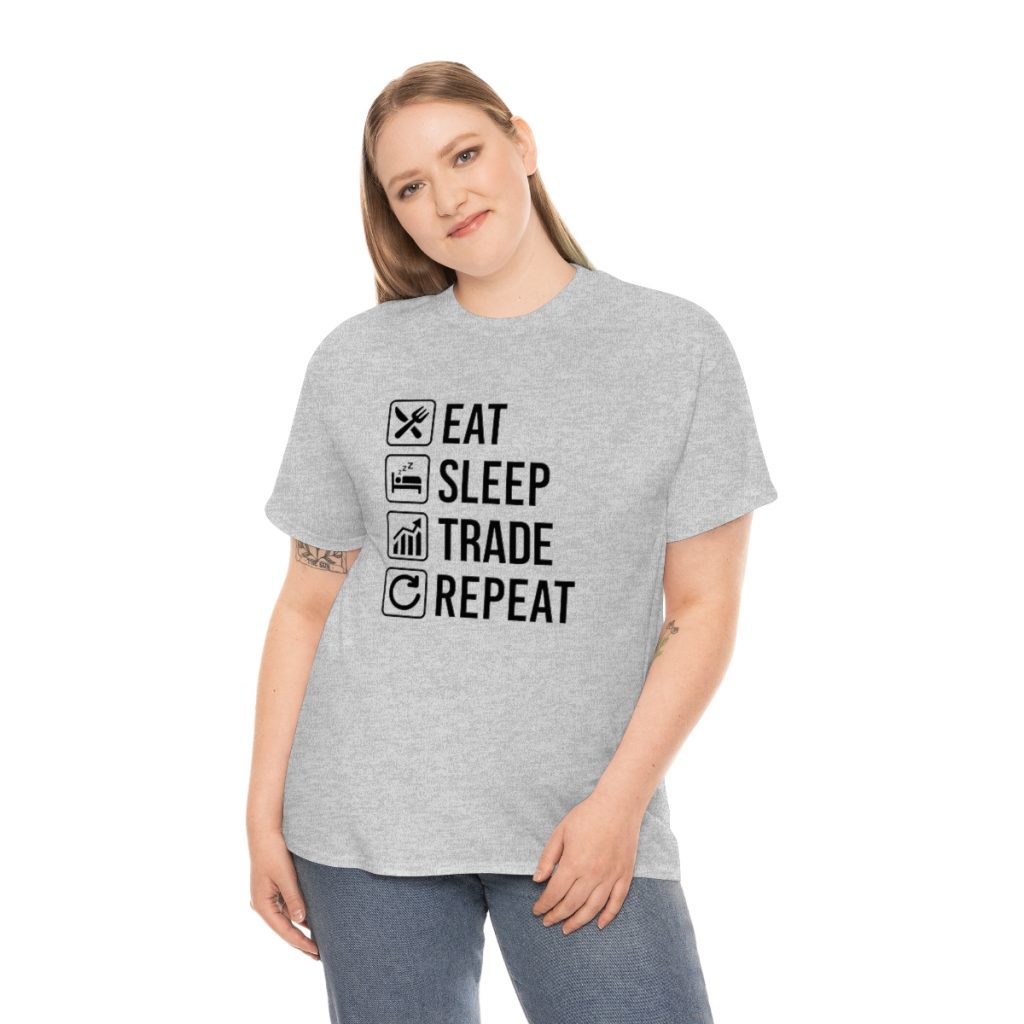 Eat Sleep Trade Repeat - Tshirt Men's  Heavy Cotton Tee - Image 3