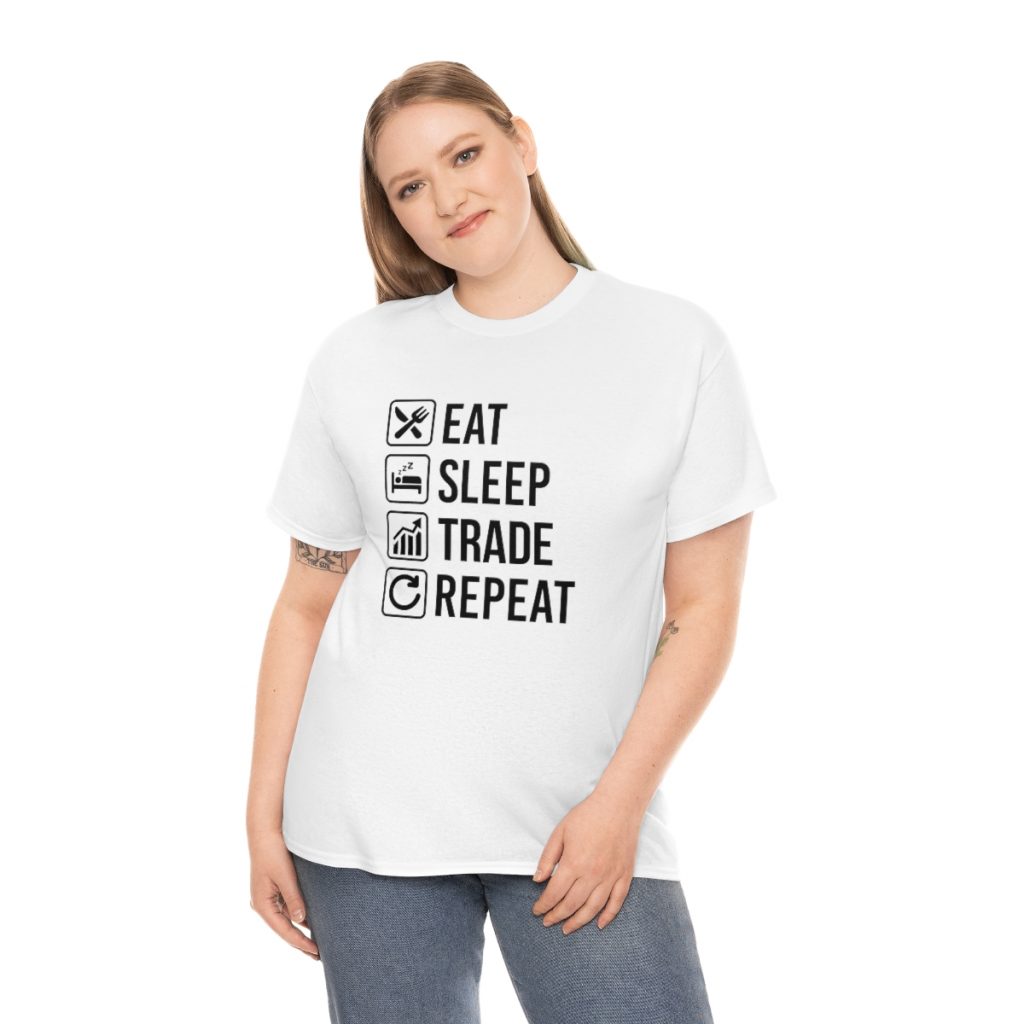 Eat Sleep Trade Repeat - Tshirt Men's  Heavy Cotton Tee - Image 8
