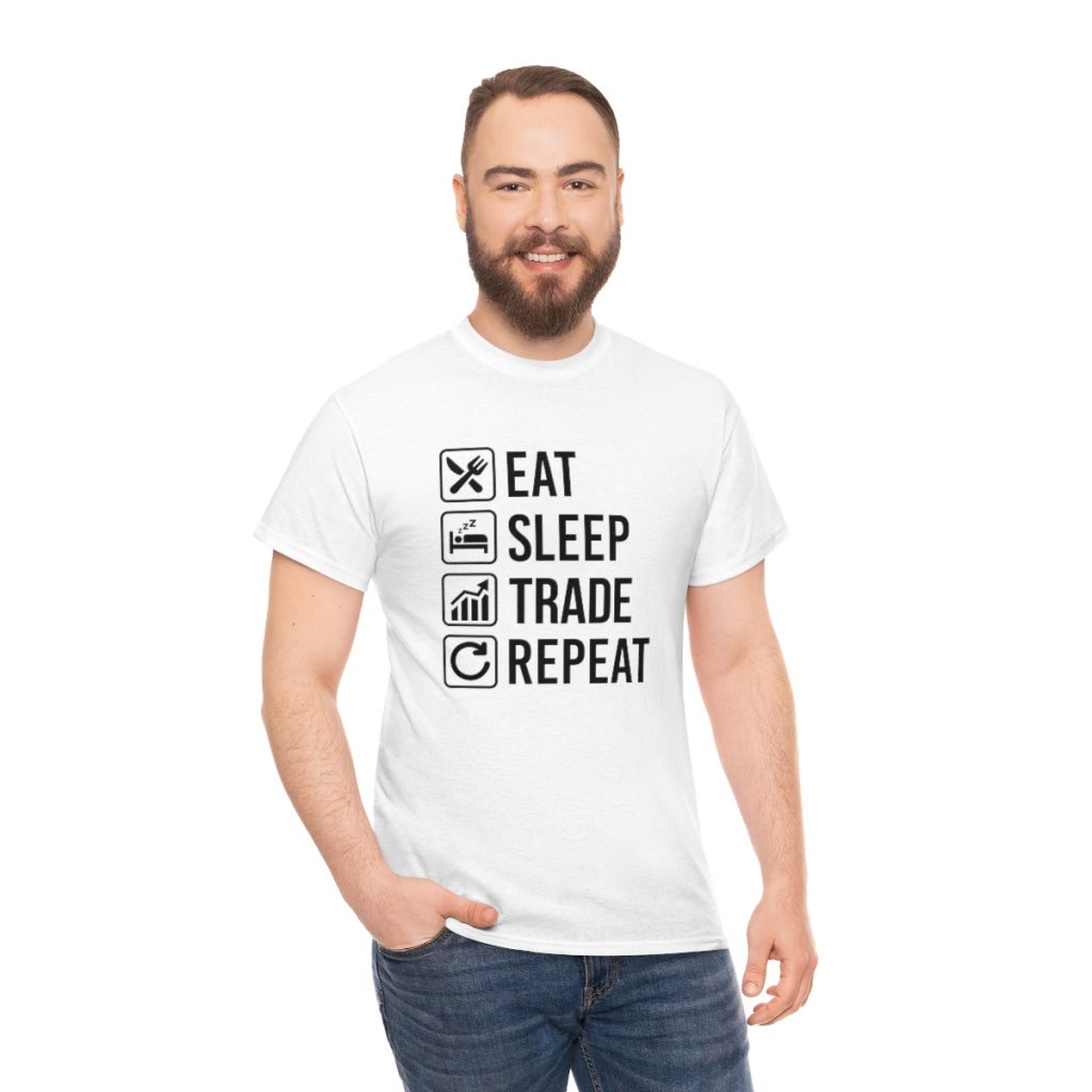 Eat Sleep Trade Repeat - Tshirt Men's  Heavy Cotton Tee - Image 9