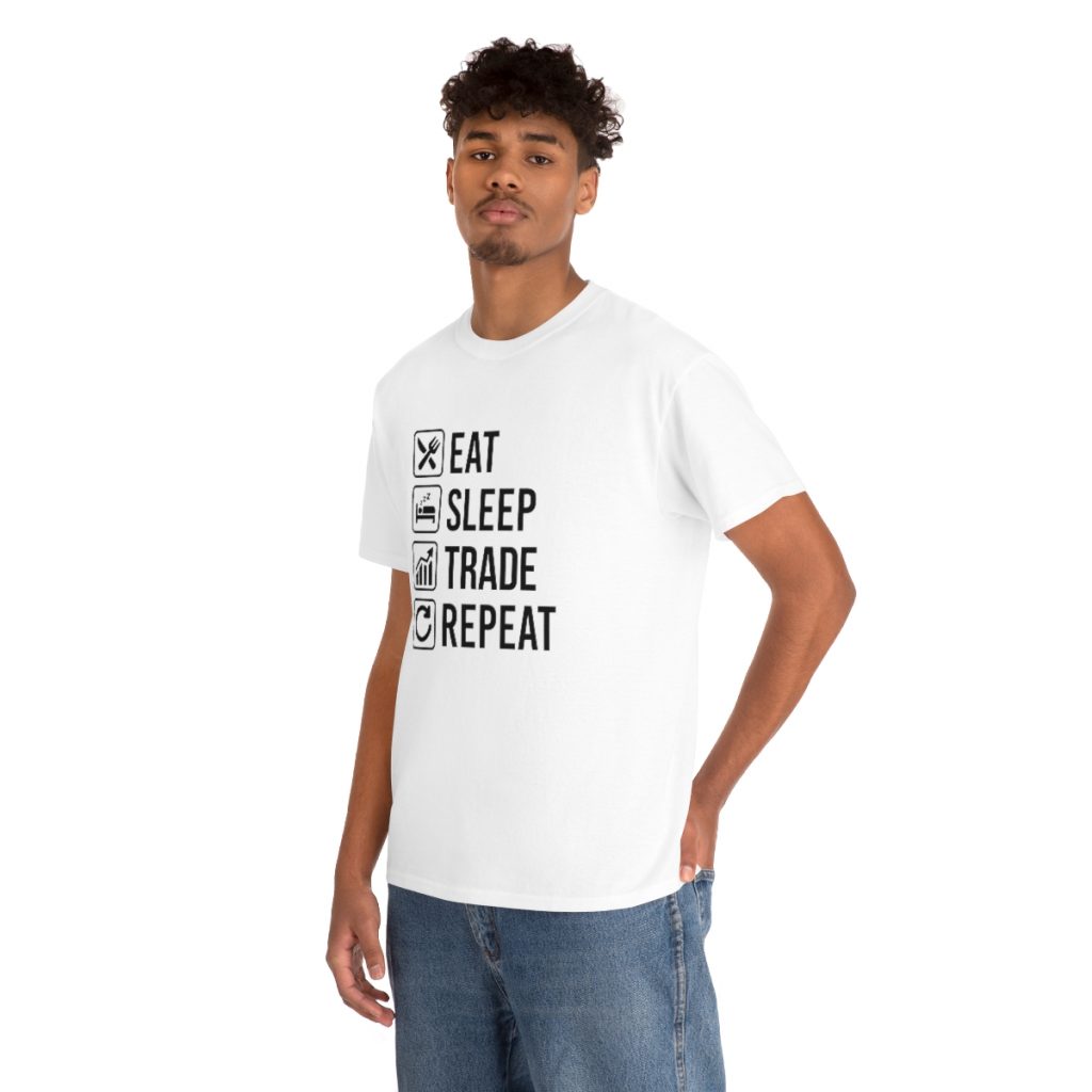 Eat Sleep Trade Repeat - Tshirt Men's  Heavy Cotton Tee - Image 10