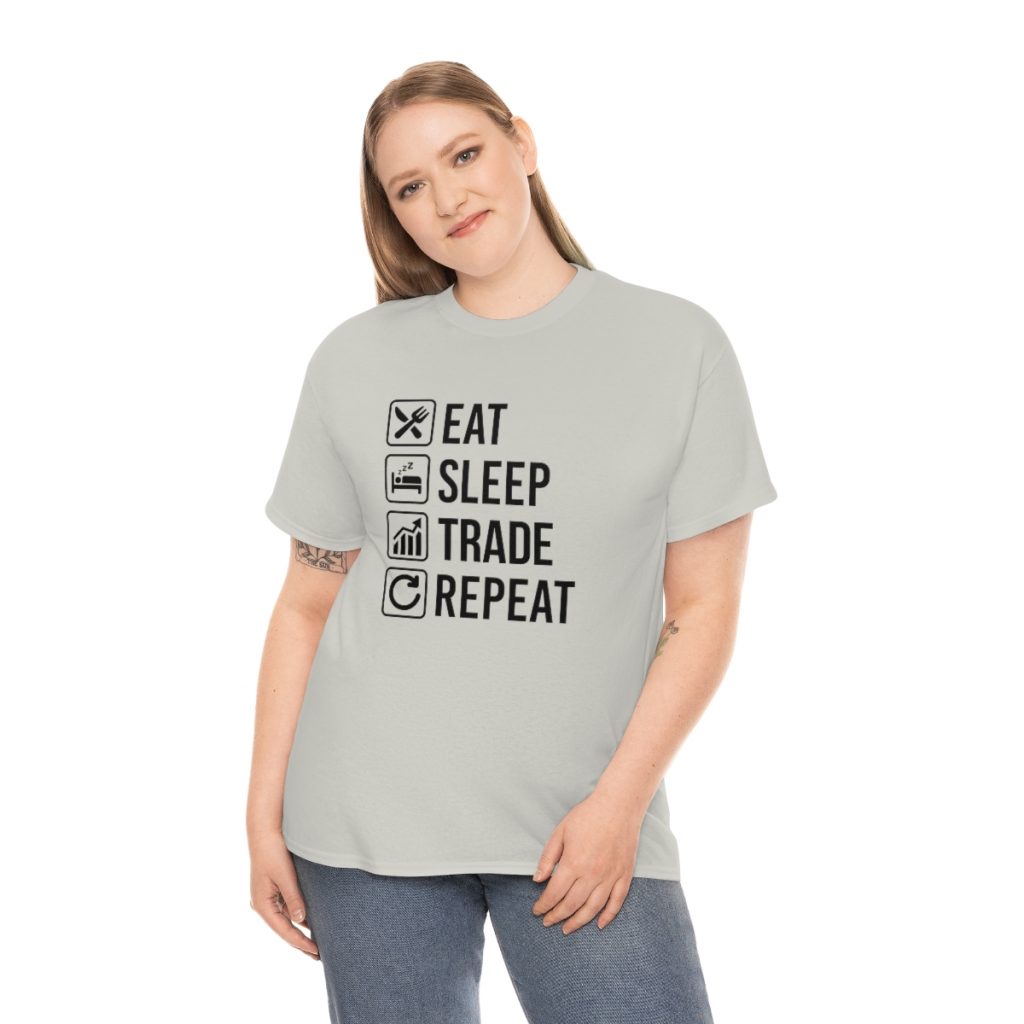 Eat Sleep Trade Repeat - Tshirt Men's  Heavy Cotton Tee - Image 13