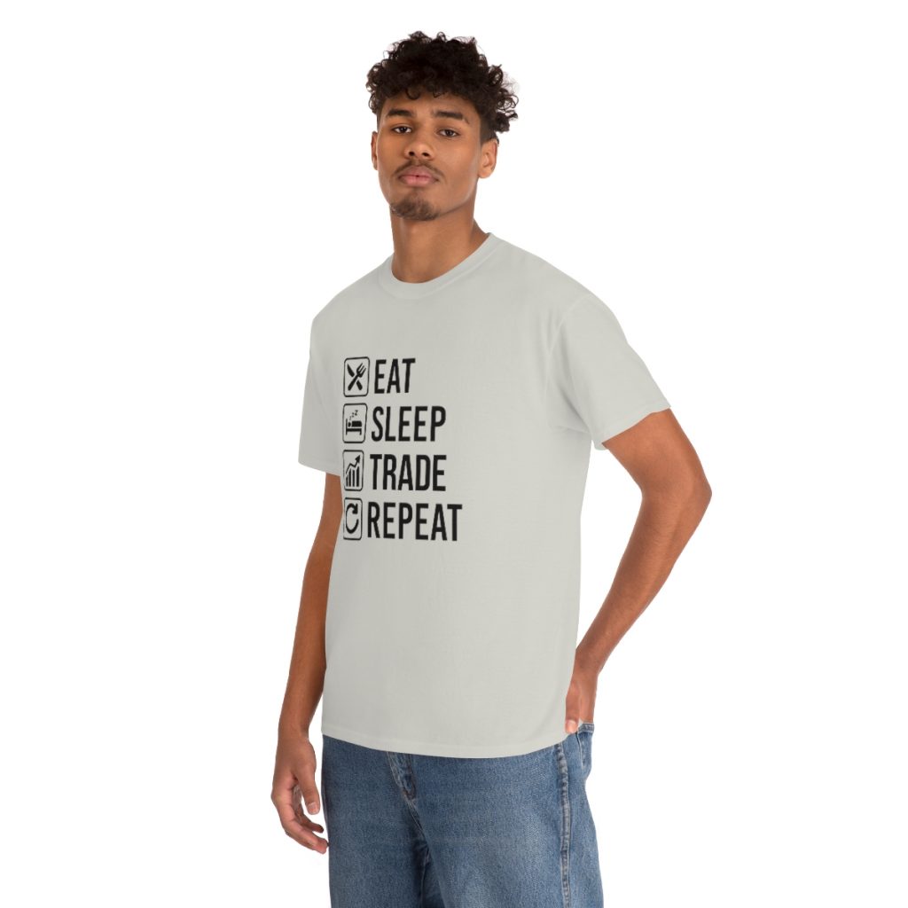 Eat Sleep Trade Repeat - Tshirt Men's  Heavy Cotton Tee - Image 15