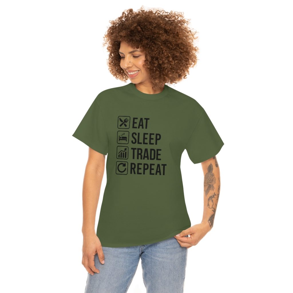 Eat Sleep Trade Repeat - Tshirt Men's  Heavy Cotton Tee - Image 17