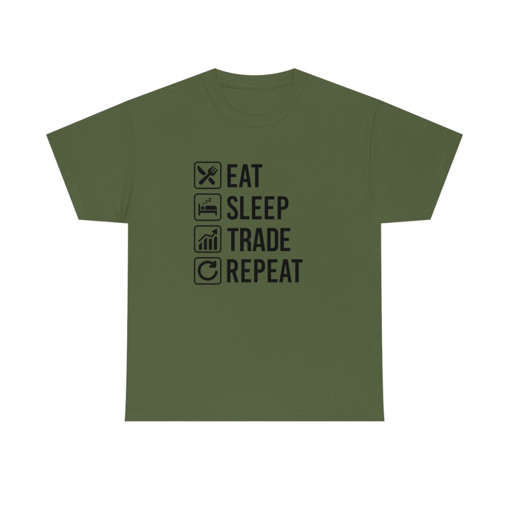 Eat Sleep Trade Repeat - Tshirt Men's  Heavy Cotton Tee - Image 16