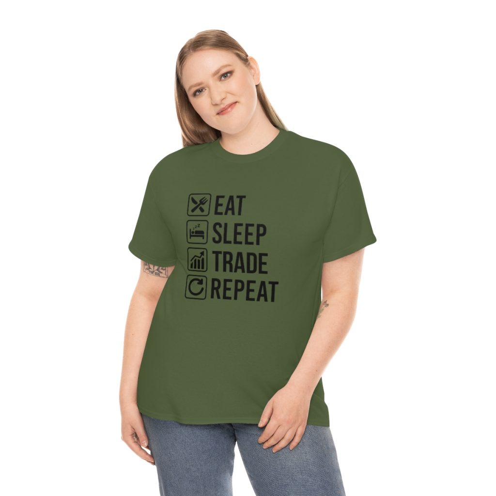 Eat Sleep Trade Repeat - Tshirt Men's  Heavy Cotton Tee - Image 18