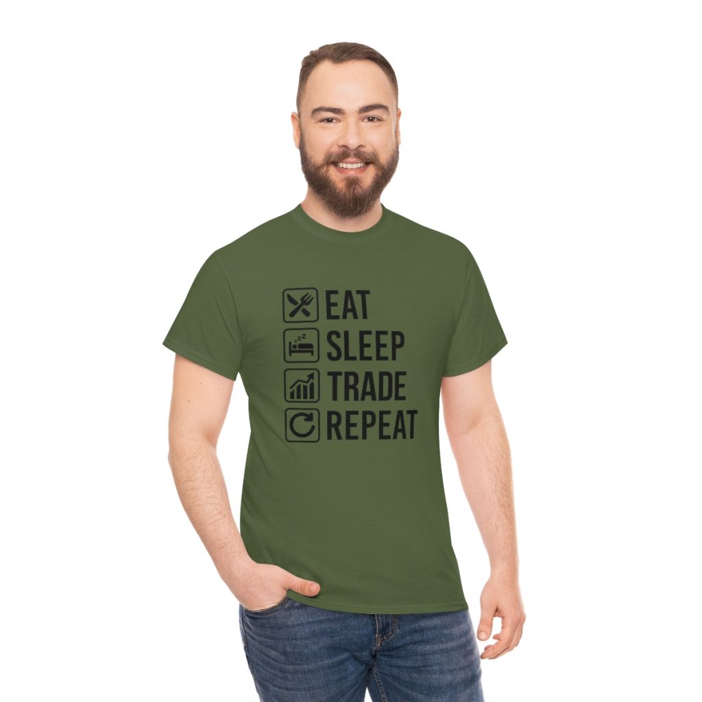 Eat Sleep Trade Repeat - Tshirt Men's  Heavy Cotton Tee - Image 19