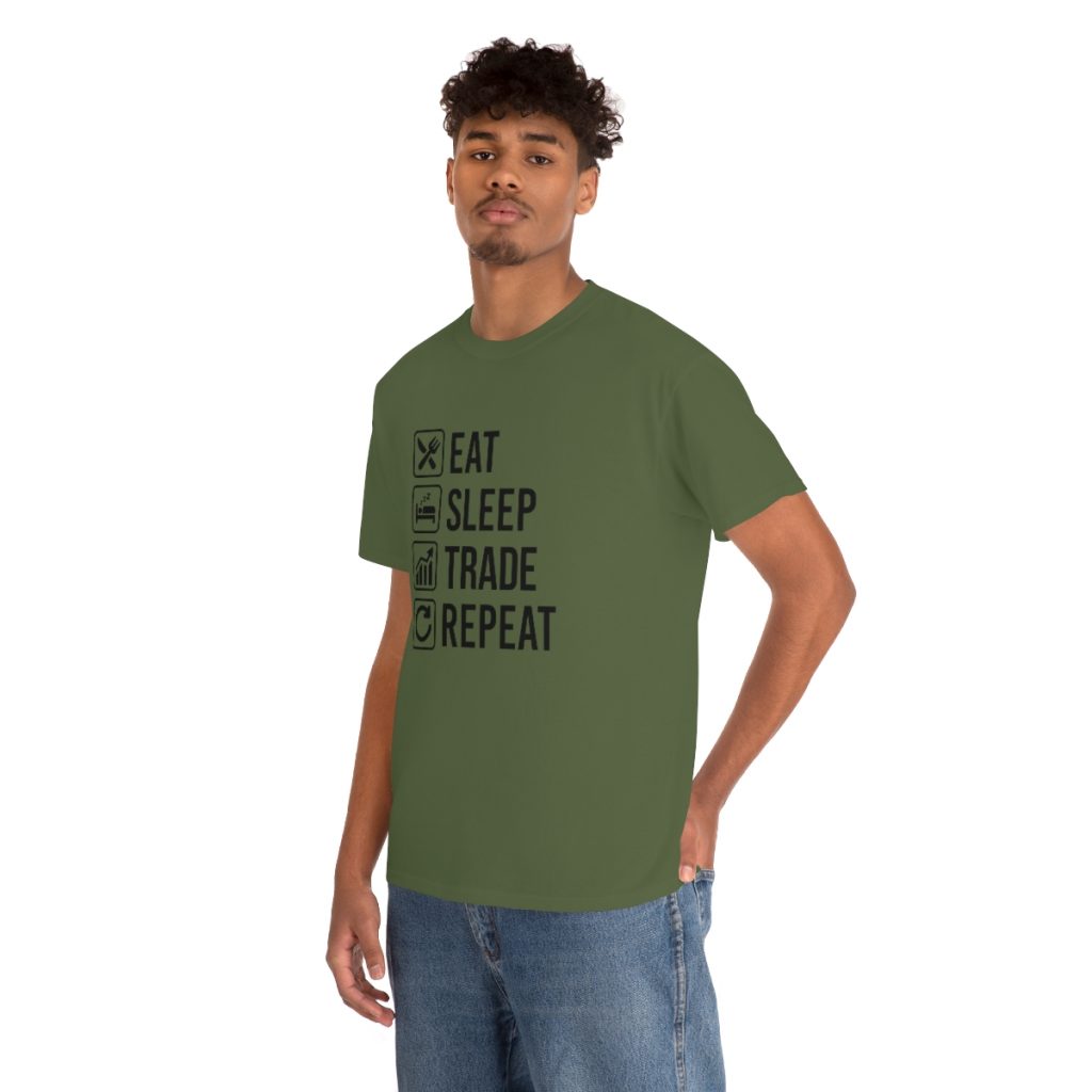 Eat Sleep Trade Repeat - Tshirt Men's  Heavy Cotton Tee - Image 20