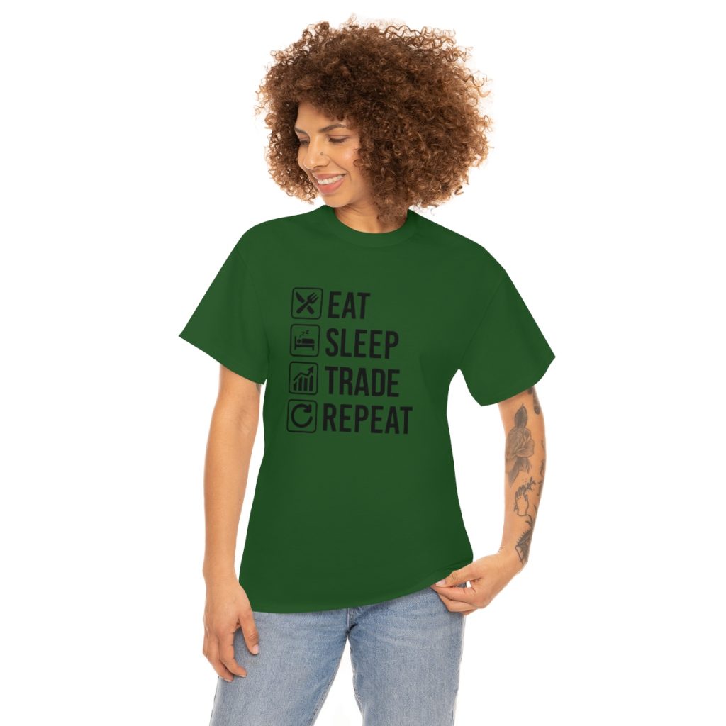 Eat Sleep Trade Repeat - Tshirt Men's  Heavy Cotton Tee - Image 22