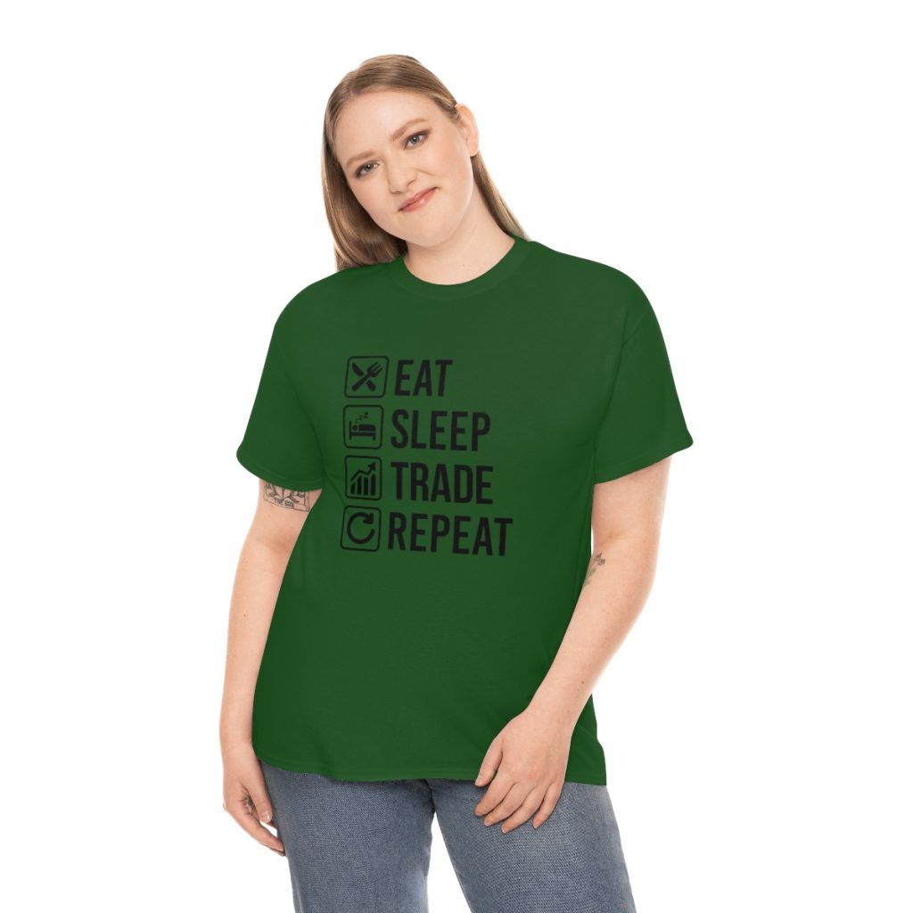 Eat Sleep Trade Repeat - Tshirt Men's  Heavy Cotton Tee - Image 23