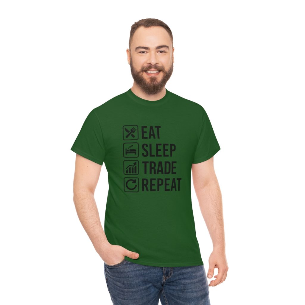 Eat Sleep Trade Repeat - Tshirt Men's  Heavy Cotton Tee - Image 24