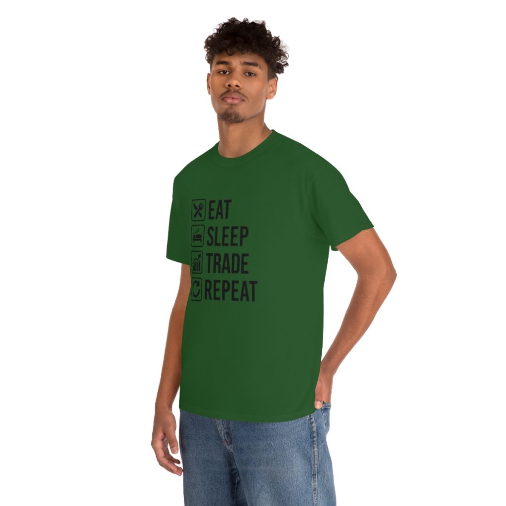 Eat Sleep Trade Repeat - Tshirt Men's  Heavy Cotton Tee - Image 25